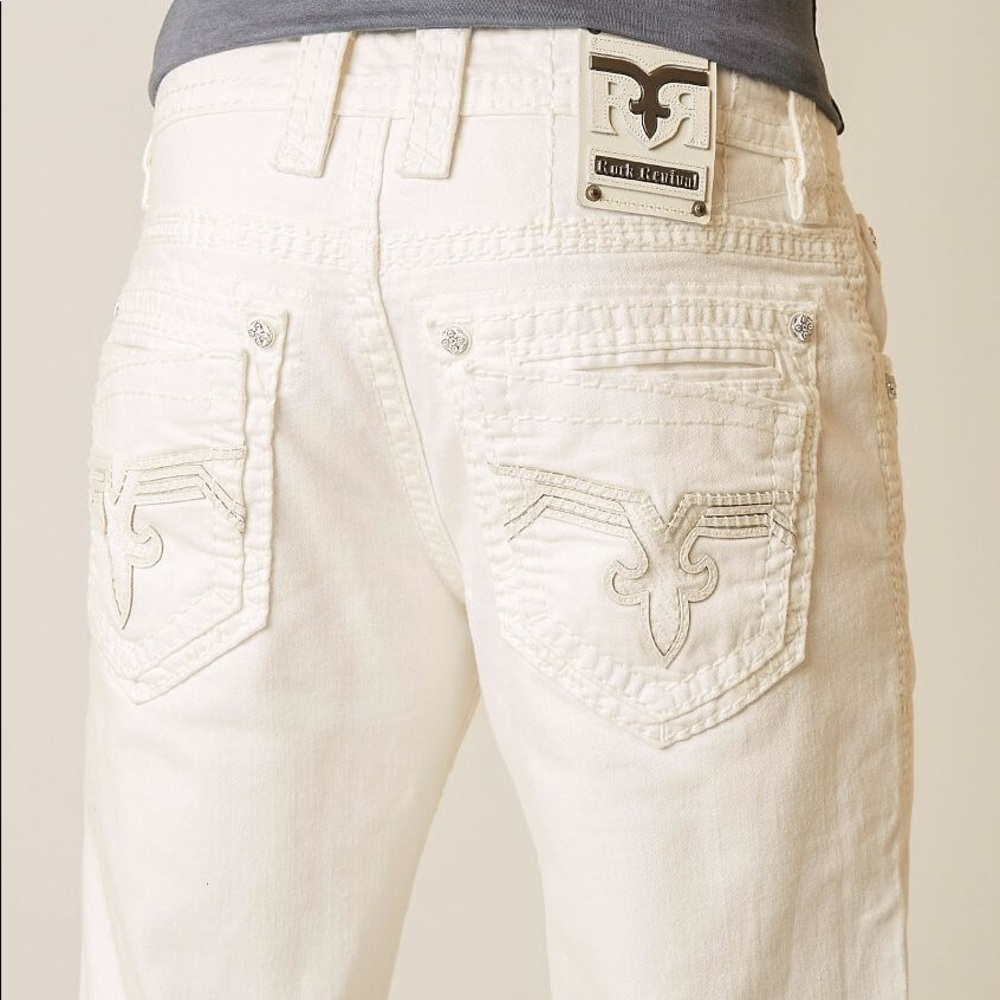 Brand new with tags rock revival white mens jeans